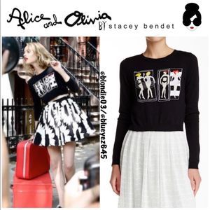 Alice + Olivia beach babe cropped sweater  S